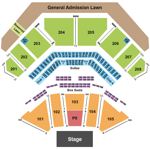 Credit Union 1 Amphitheatre Grey Day Seating Chart