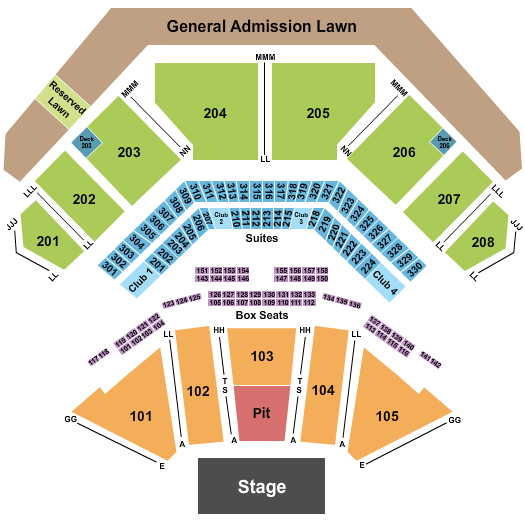 Credit Union 1 Amphitheatre Grey Day Seating Chart